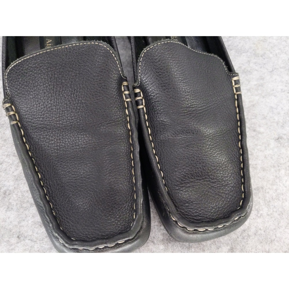 Etienne Aigner Quiz Loafers 9.5M Black Leather‎ Square Toe Block Heel Brazil - Picture 7 of 11